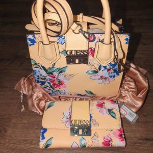 BNWT Guess Yellow Floral Purse and Wallet